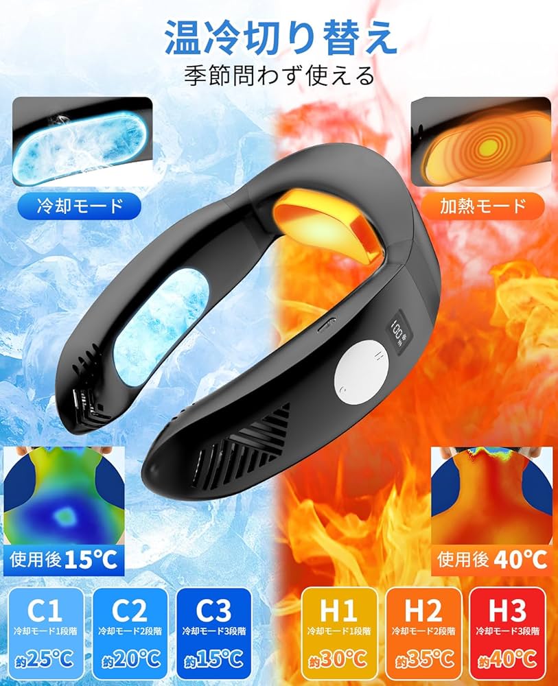 kemiuu ネッククーラー　ホワイト Amazon.co.jp: Kemiuu ネッククーラー 首掛け扇風機 冷却